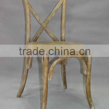 Solid wood cross back chair