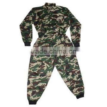 Camo Overalls brown and green and red