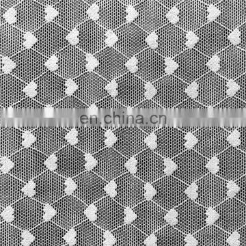 Heart Lined Nylon Spandex Mesh Fabric for Women Apparel