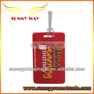 customized soft PVC luggage tag for promotion gift