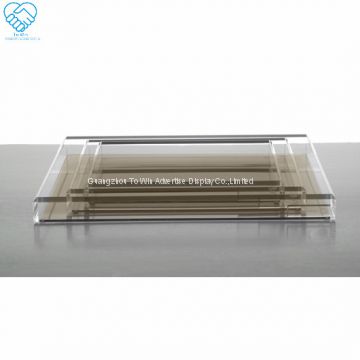 Different thickness available wholesale handmade clear serving acrylic trays