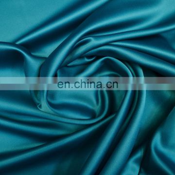 Chinese manufacturer 100% polyester soft twisting shiny satin fabric colorful dress fabric