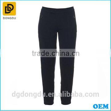High Quality Low-rise Crepe Trousers Black High Waist Garment Factory Trousers