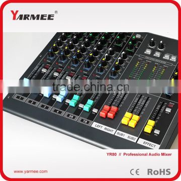 New design small audio digital karaoke echo console mixer YM80-YARMEE