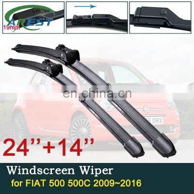 Car Wiper Blades for FIAT 500 500C 2009~2016 Front Window Windshield Windscreen Car Accessories 2010 2011 2012 2013 2014 2015
