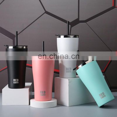 GiNT 530ml China Factory Direct Stainless Steel Insulated Water Cup Vacuum Straw Bottle Thermal Tumbler for Outdoor Camping