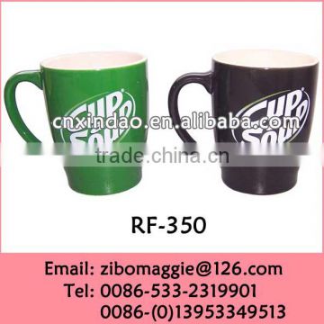 Hot Sale Glazed Belly Porcelain Kids' Soup Mug for Wholesale Promotion Cup Mug