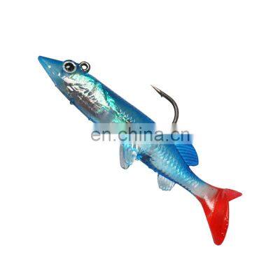 wholesale 6.6g 7.5cm  swim bait bass Saltwater Artificial Bait Soft plastic fishing lure bait