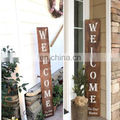 Home Wedding Welcome Sign Frame Popular Sale Wood Rustic Painted Front Door Welcome Sign Natural/brown/white or Custom Europe
