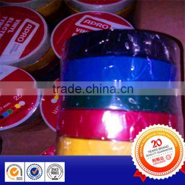 mix color white red blue black green yellow pvc electricity insulation tape