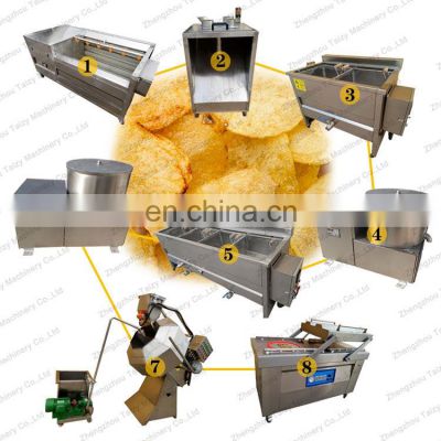 Automatic small scale potato chip maker machine potato chips making machine potato chips production line
