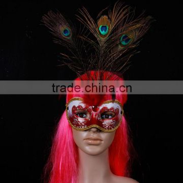 custom made red peacock feather buy Carnival masks