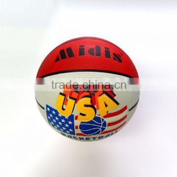 cololful logo rubber basketball