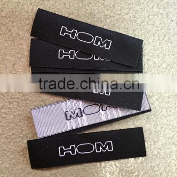 Fashion custom fold woven labels with logo