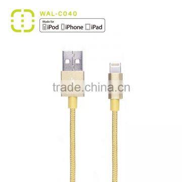 walnut brand mfi cable 8 pin usb cable for iphone 5 with charge and data