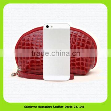 Top popular Beautiful Fashion Custom PU Shiny Leather Promotional Cheap Cosmetic Bag