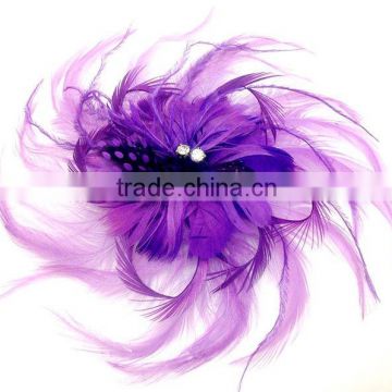 fashion flower brooches with feather for custome 06801057