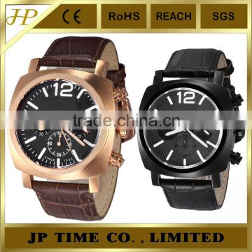 2014 Men's high quality watches rose gold black watch high quality