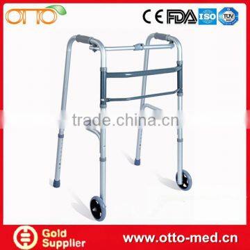 Aluminum Adjustable Folding Walker with Wheels