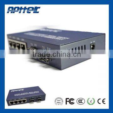 1000 M 4 ports industrial poe switch 100,000 working hours -40 ~85 degree