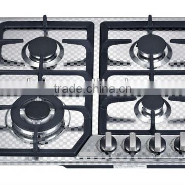 2014 Hot Sales Stainless Steel 4 Burner Gas Hob Zhongshan Factory OEM Service(Model no: Z614-ACCD IN)