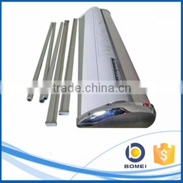 Trade show portable aluminum wide base roll up stand, water drop roll up stand, wide base roll up banner