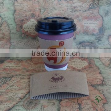 Custom logo printed disposable paper coffee cup sleeves