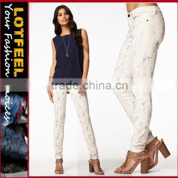 Top quality Abstract women Skinny Jeans pants (LOTX158)