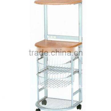 Steel tube and MDF kitchen equipment with wheels