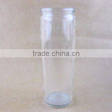 clear glass wax cylinder / glassware