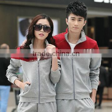 Fashion Fitted Contrast Color Fleece Jacket ,Stand Color Full Zip Knitted French Terry Sweatshirt With Zip Pocket