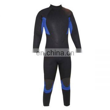 Customized YKK back zippered blue diving wetsuit with 5mm Yamamoto neoprene