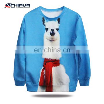 Sublimation print Custom cartoon sweaters used cashmere pullover sweater