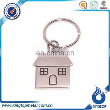 custom metal keychain house shaped