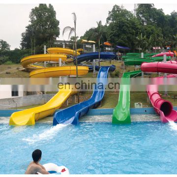 Most popular big fiberglass slide+mini water spray park
