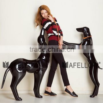 Fiberglass dog mannequin,black mannequin manikin dog G1-BK