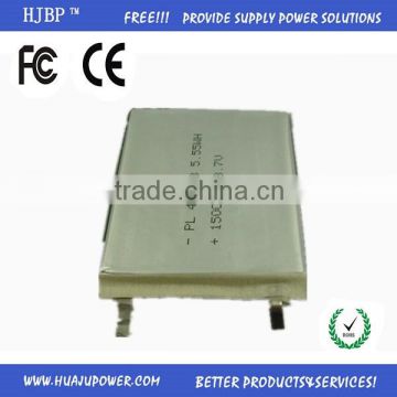 2014 hot sales CE/UL/FCC/RoHS rechargeable lithium polymer battery 3.7v with 2500mah