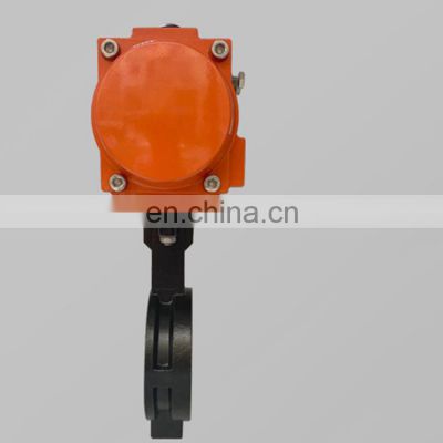 Air To Metal High Temperature V Type Electric Flange Ball For Water Gas Coil Butterfly Valve