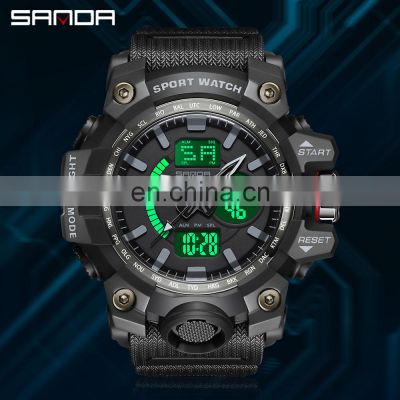 SANDA 3132 Luxury Brand 2022 New Men Watches 50M Waterproof Sports Military Quartz Watch  Male Wristwatch