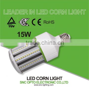 SNC ENEC/TUV/CE/RoHS 15w led corn light 5 years warranty