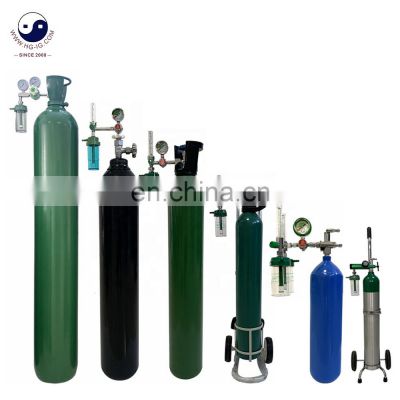 HG-IG ISO9809-3 150bar pressure 3.4L 5L 6.7L 10L 13.4L15 L gas cylinder,oxygen cylinder with regulator for medical use