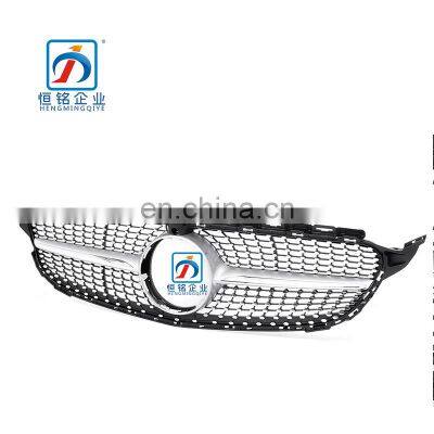 Front Silver Black Star Grille With Hole for W205 C  CLASS 205 888 0023