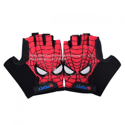 Sports gloves Spiderman half finger gloves