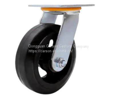 4'' Rubber Iron Core Trolley Wheels (280kg)