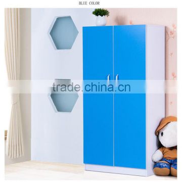 Blue Color Bedroom Wardrobe Designs Two Doors