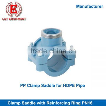 PP Compression Pipe Fittings Single Clamp Saddle