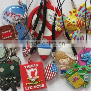 Hotsale Customer Design Soft Rubber Football Souvenir Phone Strap