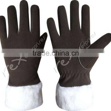 Winter leather gloves