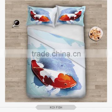 custom printed 3d polyester bedding set