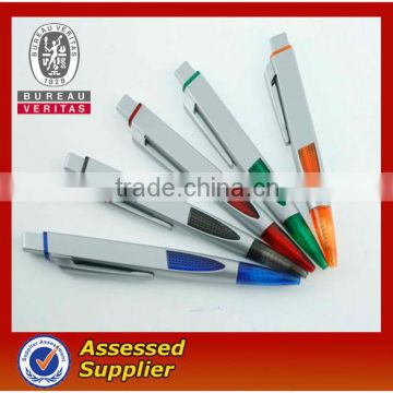 Colorful promotional ball point pen with spring pusher